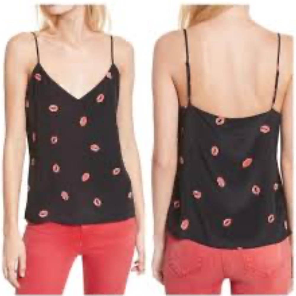 L’AGENCE 100% Silk Women’s Camisole KISS Printed Size XS